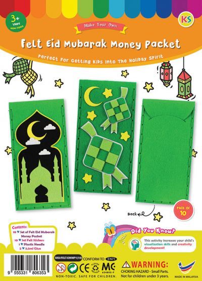 Felt Raya Money Packet Pack of 10