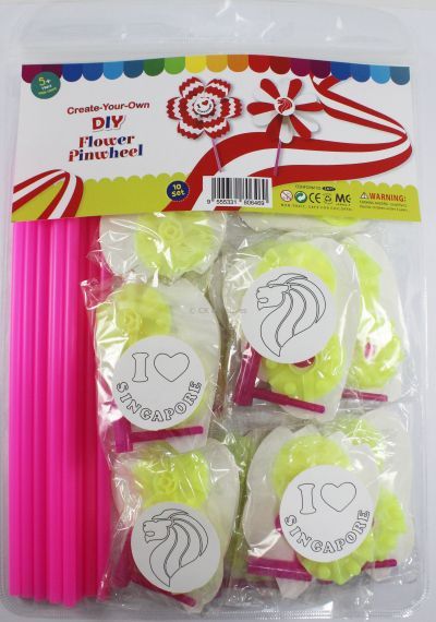 DIY Singapore Flower Pinwheel Pack of 10