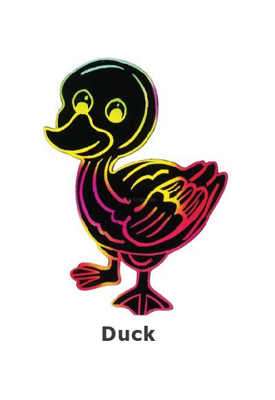Scratch Art Farm Animal - Duck
