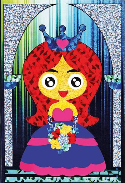 Foil Art - Princess With Bouquet