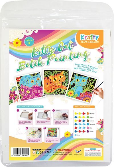 Batik Painting 3-in-1 Kit - Kitty Cat!Batik Painting 3-in-1 Kit - Kitty Cat!