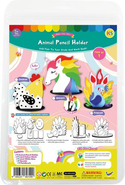 Animal Pencil Holder Kit - Packaging Front