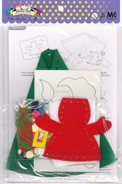 Felt Christmas 3D Hat Kit - Packaging Back