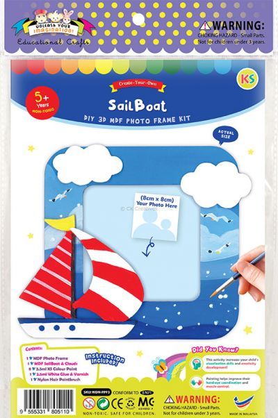 DIY 3D Photo Frame Kit - Sailboat - Packaging Front