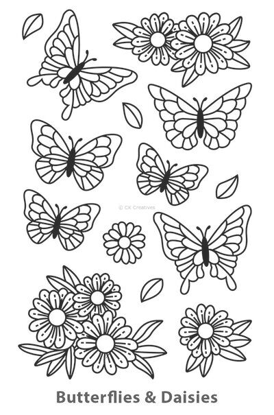 Glass Bottle Deco Painting Kit - Butterflies And Daisies