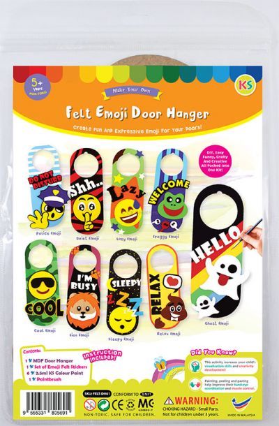 Felt Emoji Door Hanger Kit - Packaging Front