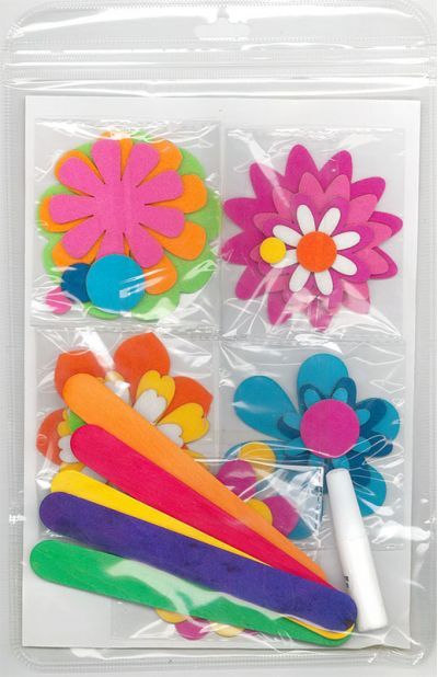 Felt Flower Bookmark Pack of 5 - Packaging Back