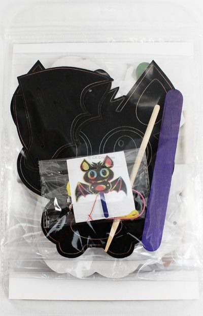 Scratch Art Halloween Puppet - Packaging Back