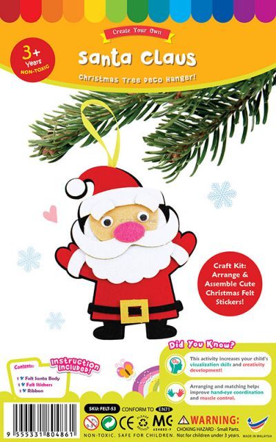 Felt Christmas Deco Hanger Kit - Santa Claus