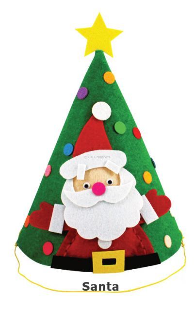 Felt Christmas 3D Hat - Santa Claus