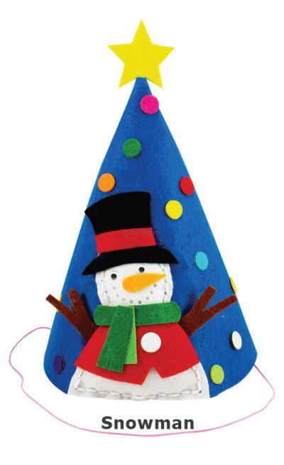 Felt Christmas 3D Hat - Snowman