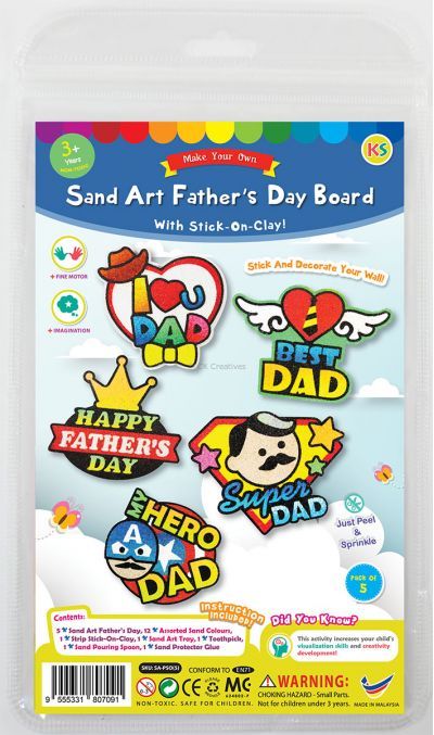 5-in-1 Sand Art Father's Day Board Kit - Packaging Front