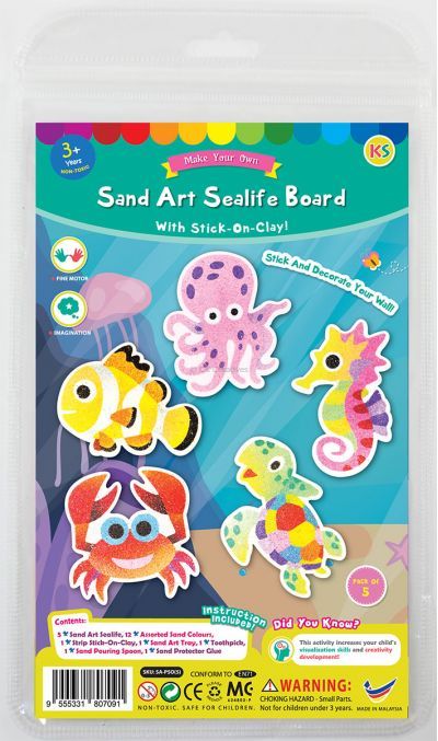 5-in-1 Sand Art Sealife Board  Kit - Packaging Front