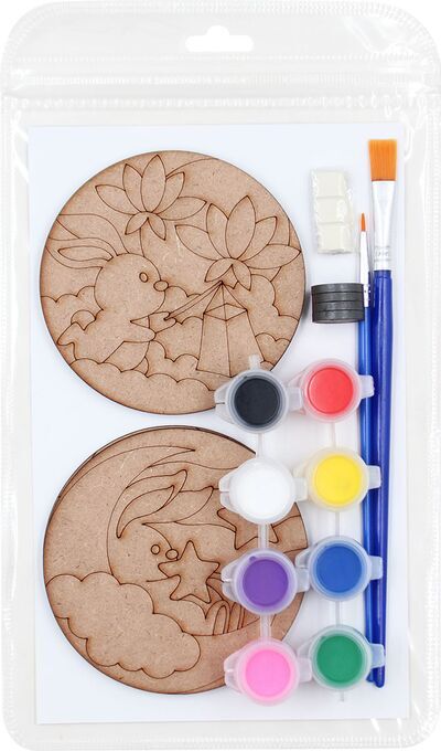 Mid-Autumn Rabbit Magnet Painting Kit - Packaging Back
