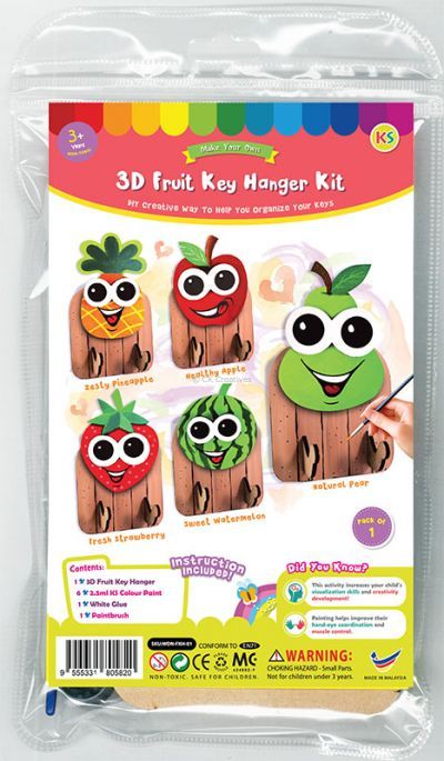 3D Fruit Key Hanger Kit - Packaging Front
