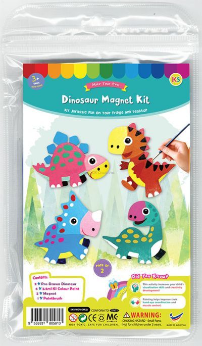 Dinosaur Magnet Kit Pack of 2 - Packaging Front