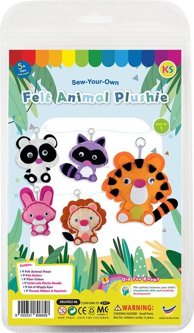 Felt Animal Plushie Kit - Front Packaging