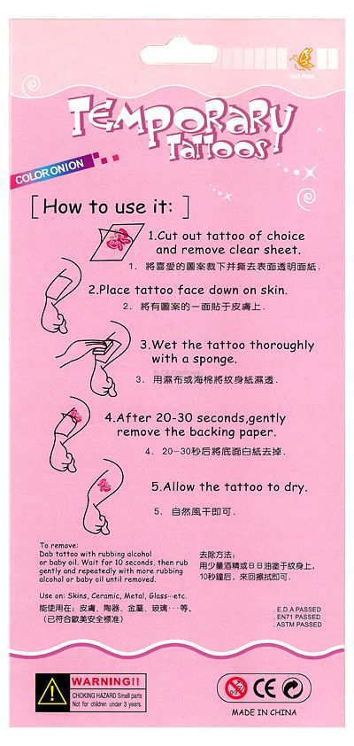 Temporary Glitter Tattoo