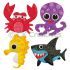 Foam Clay Magnet Kit - Crab, Octopus, Seahorse, Shark