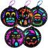 Stained Glass Halloween Hanging Deco Pack of 5