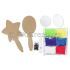 Foam Clay Hand Mirror Kit - Flower and Heart/Oval and Star - Contents