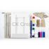Pour Art Painting Kit With 3D Frame - Space Theme - Contents