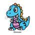LED Cutie Felt Table Lamp Box Kit - Dinosaur