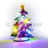 Wooden Christmas Tree With LED Light - Night Time