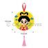 Mid-Autumn Felt Hanging Deco Kit - Moon Princess / Moon Rabbit
 - Size