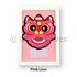 Felt Lunar New Year Lion Dance Decorative Art Stand - Pink
