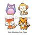 Wooden Animal Magnet Kit - Owl, Monkey, Fox, Tiger