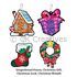 Wooden Christmas Ornament Deco - 12 Jolly Holiday Pals! - Gingerbread House, Christmas Gift, Christmas Sock, Christmas Wreath